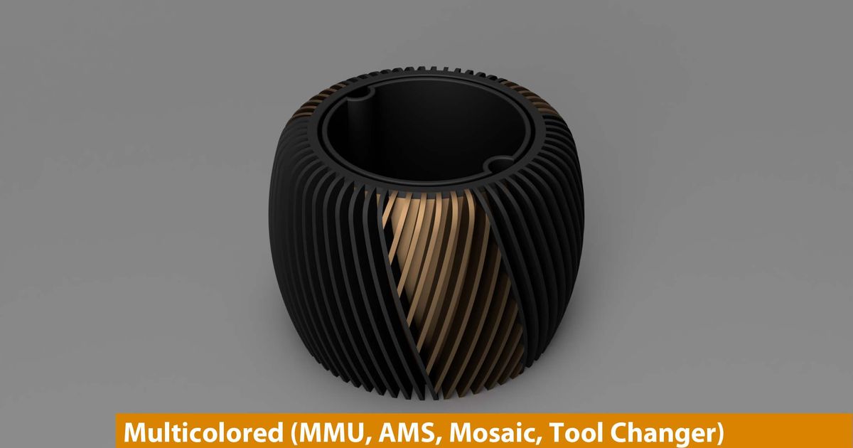 Fin Pot / Container 01 (MC) by Wilko | Download free STL model ...