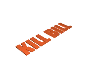 Kill Bill Logo by ToxicMaxi | Download free STL model