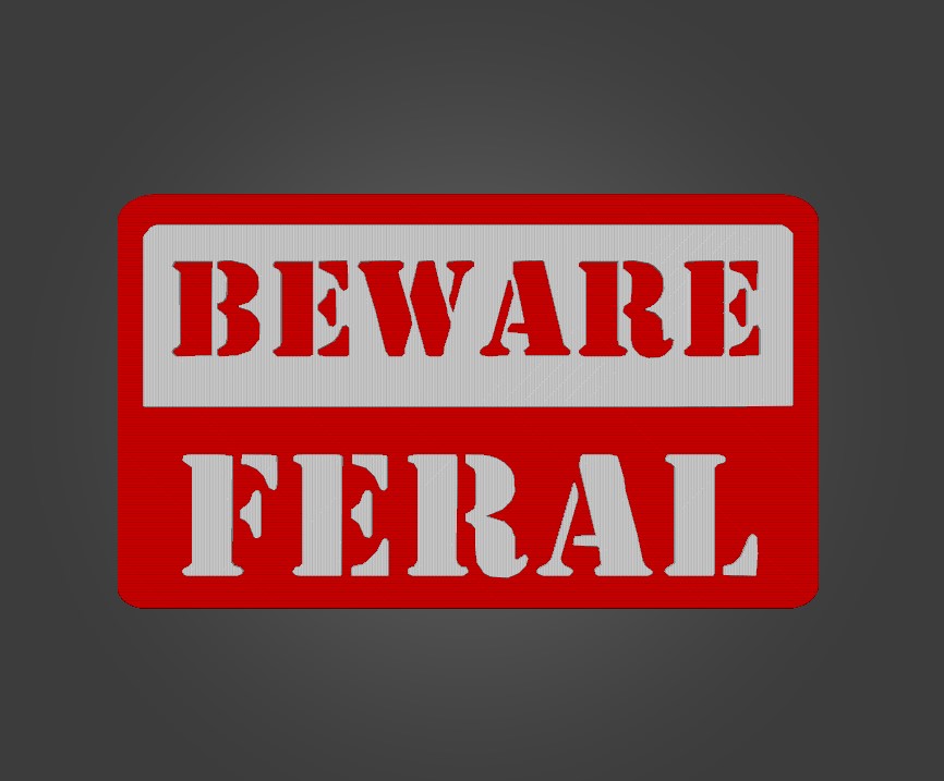 Beware Of My Cat Wall Sign Plaque By Luther Download Free Stl Model 9692