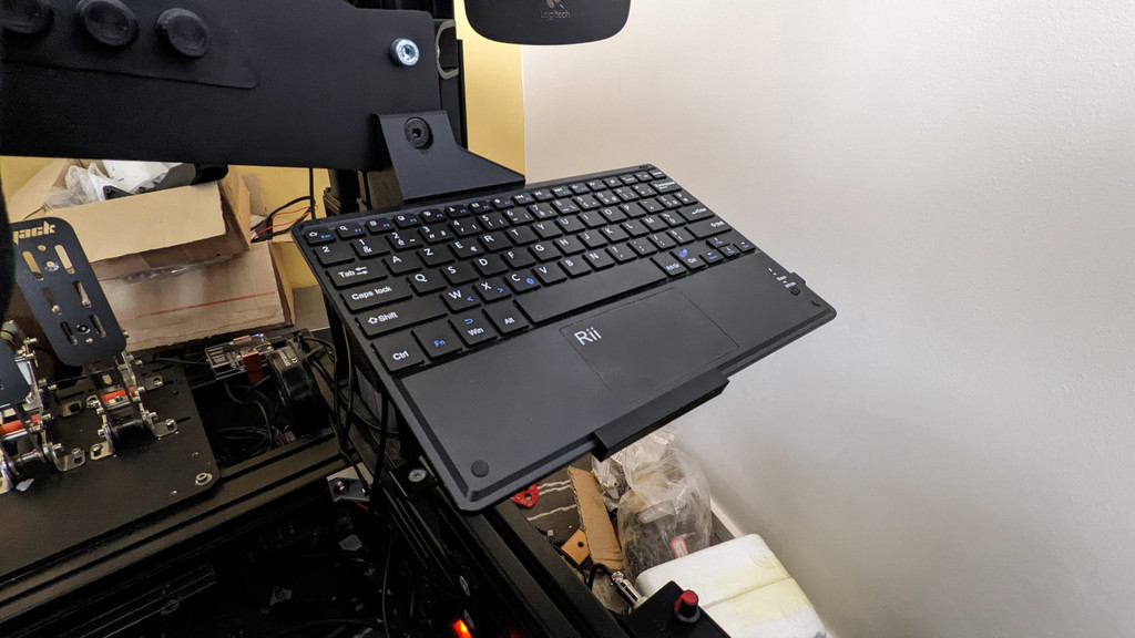 Wireless keyboard mount Rii BT11 for Sim Racing rig by Lebois Download free STL model