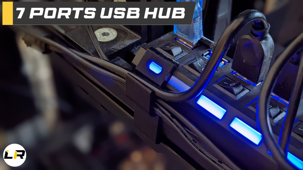 USB hub mounting bracket for 8040 4040 aluminum extrusions by Lebois