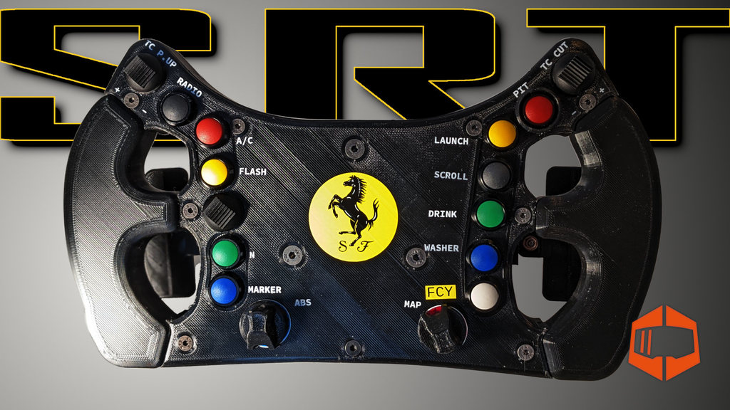 SRT Ferrari 488 GT3 Sim Racing Steering Wheel for Wireless Simucube by ...