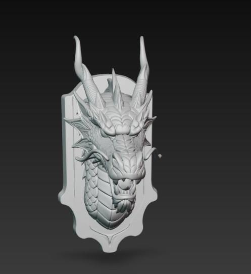 dragon head wall trophy — miniatura 3