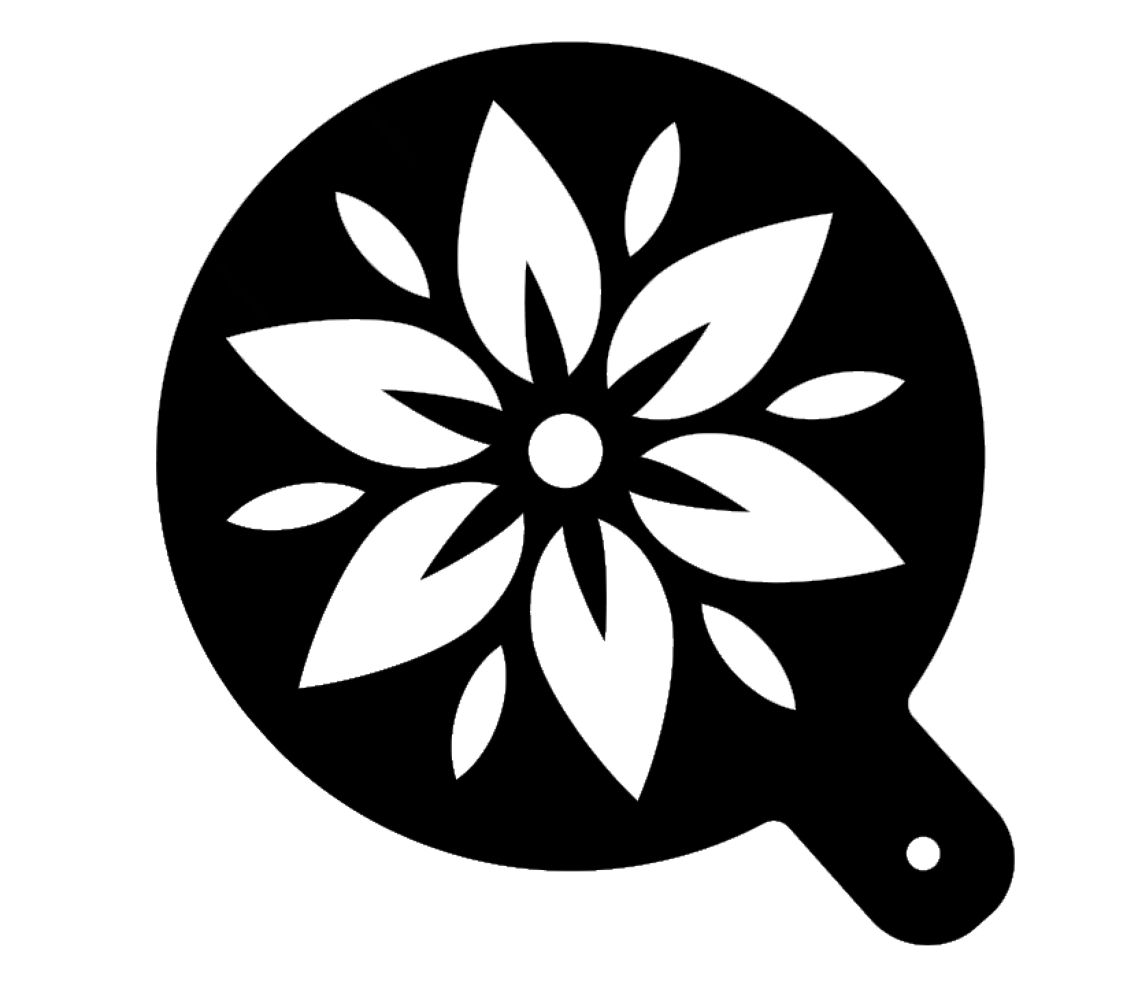 Mehlschablone Blume / Flour Stencil Flower
