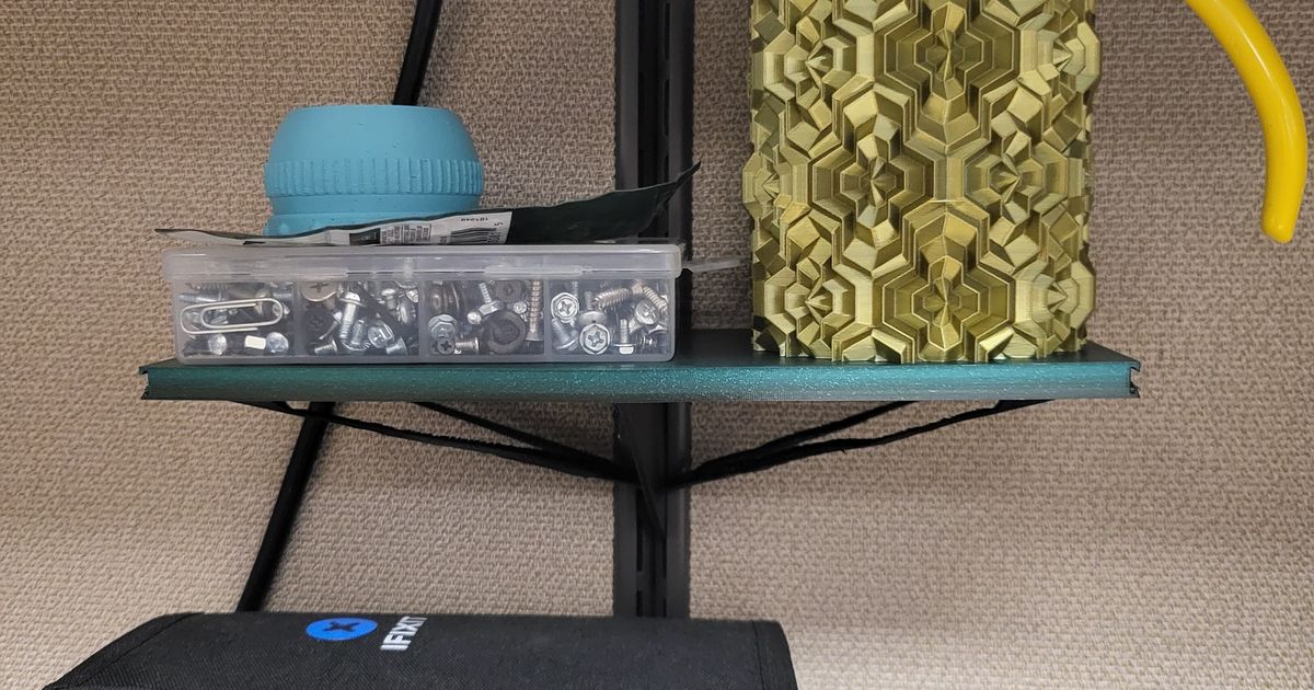 Cubicle Rail Shelf by Spotkenyon Download free STL model