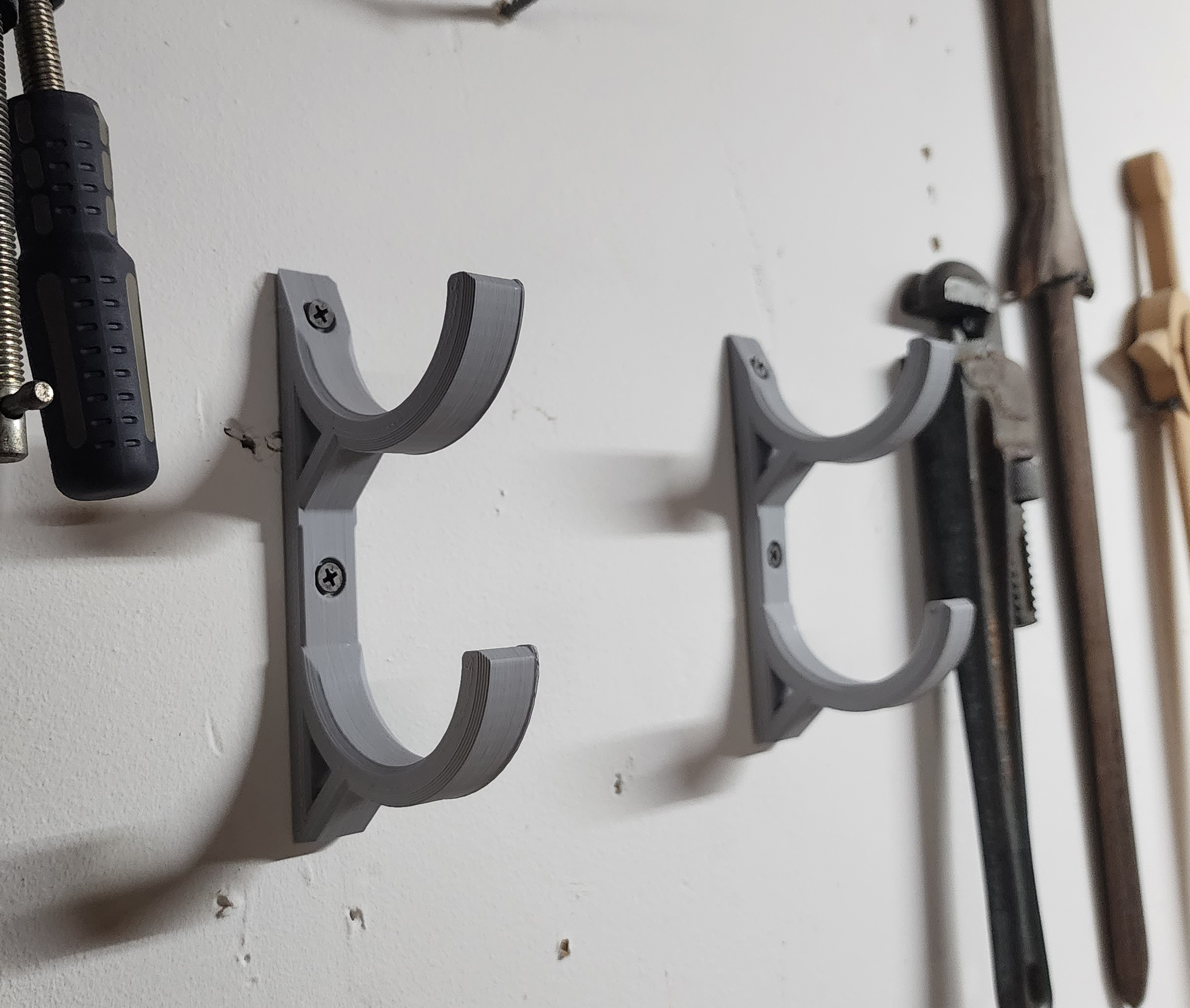 Miniatura 2 do modelo 3D Double Hooks - Wall Mounted HD