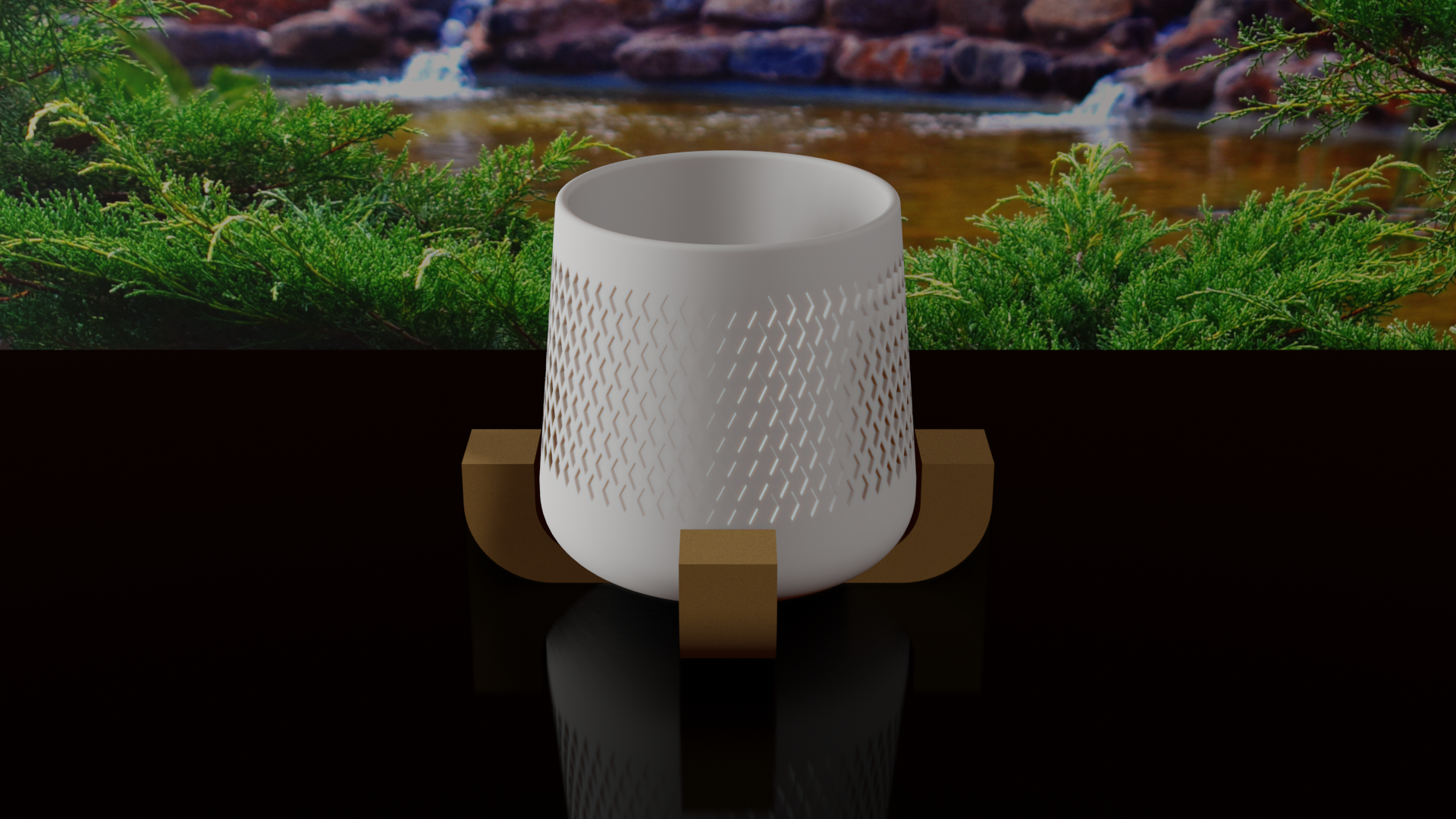 Crosshatch Diamond Pattern Planter