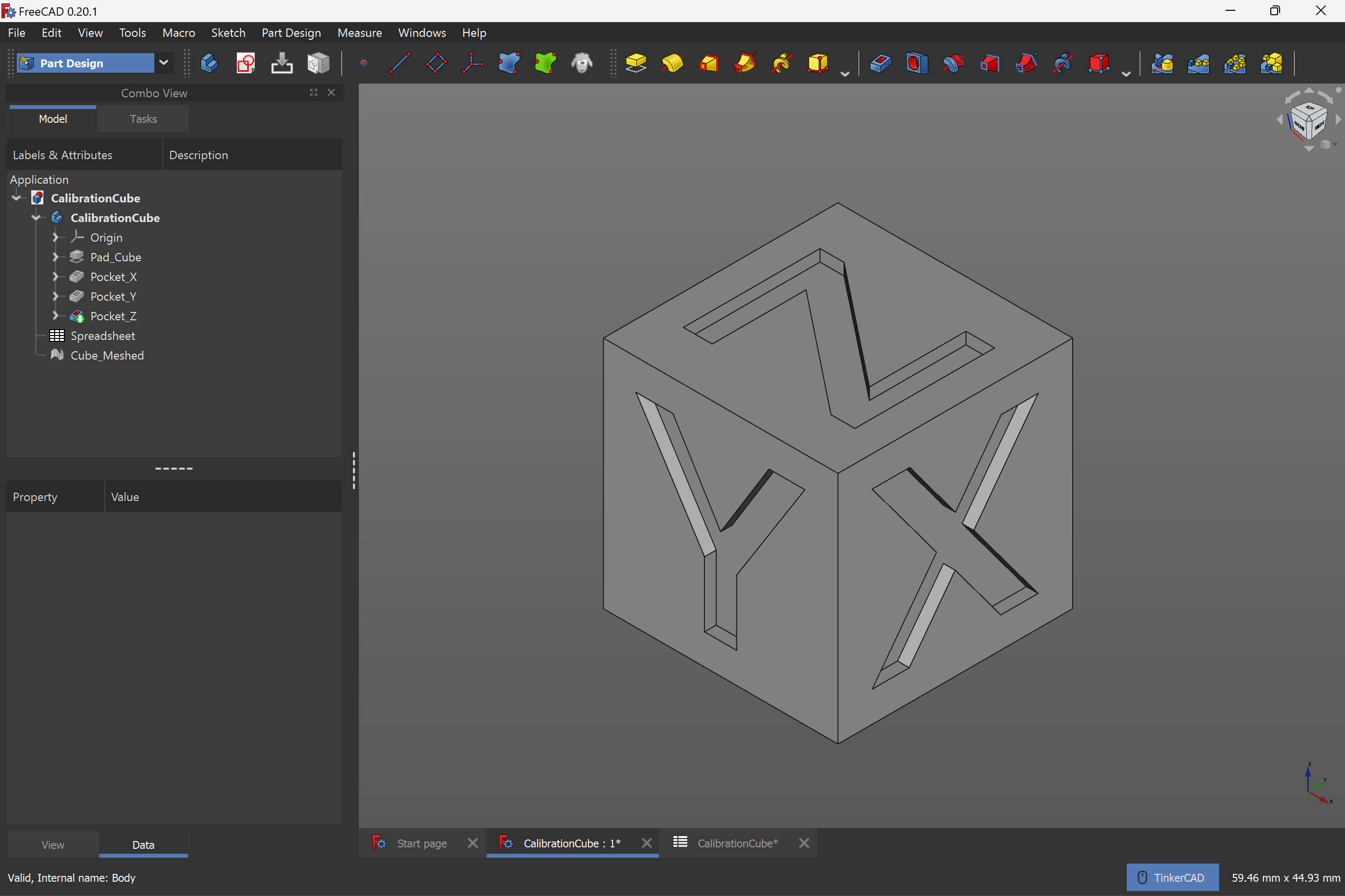 Freecad Calibration Cube by TTLMakerspace Download free STL model