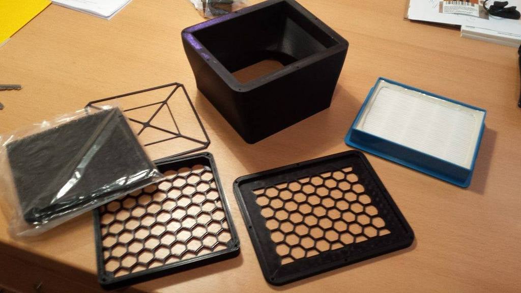 HEPA + Active Carbon Filter for 3D Printer Housing by JKSniper