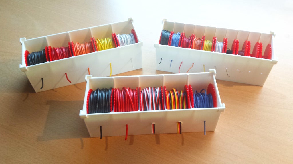 Miniatura 2 do modelo 3D Wire Dispenser - Easy and Stackable - Organizer