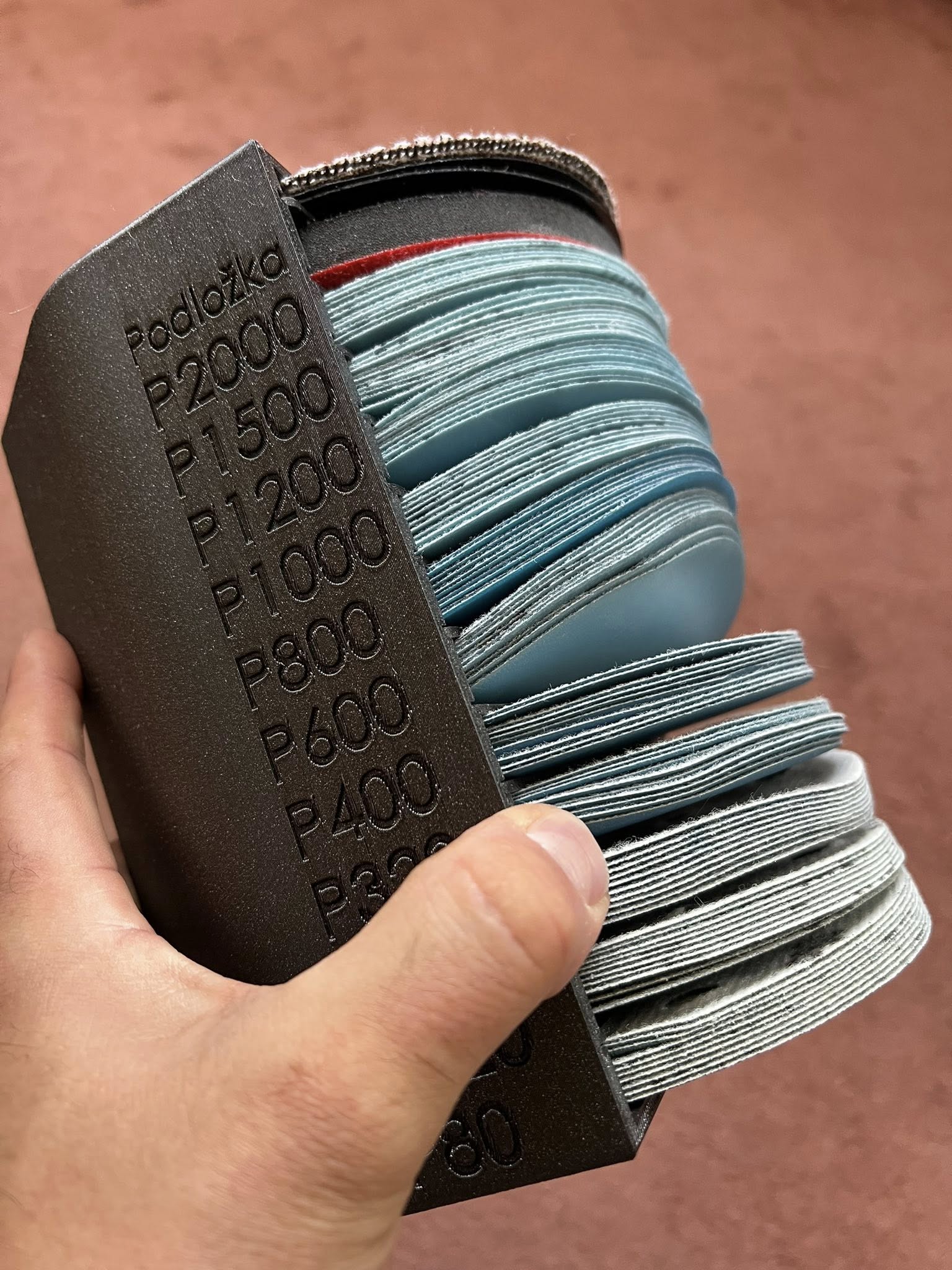 Sandpaper organizer / storage 150mm