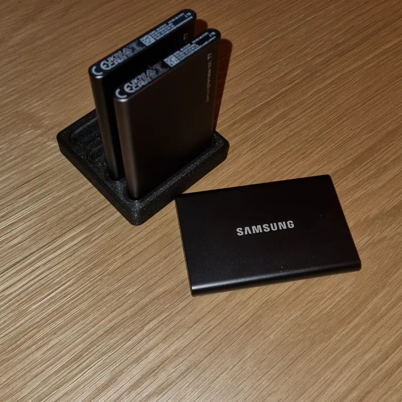 Samsung T5 & T7 external SSD holder by d.d.leeuw, Download free STL model