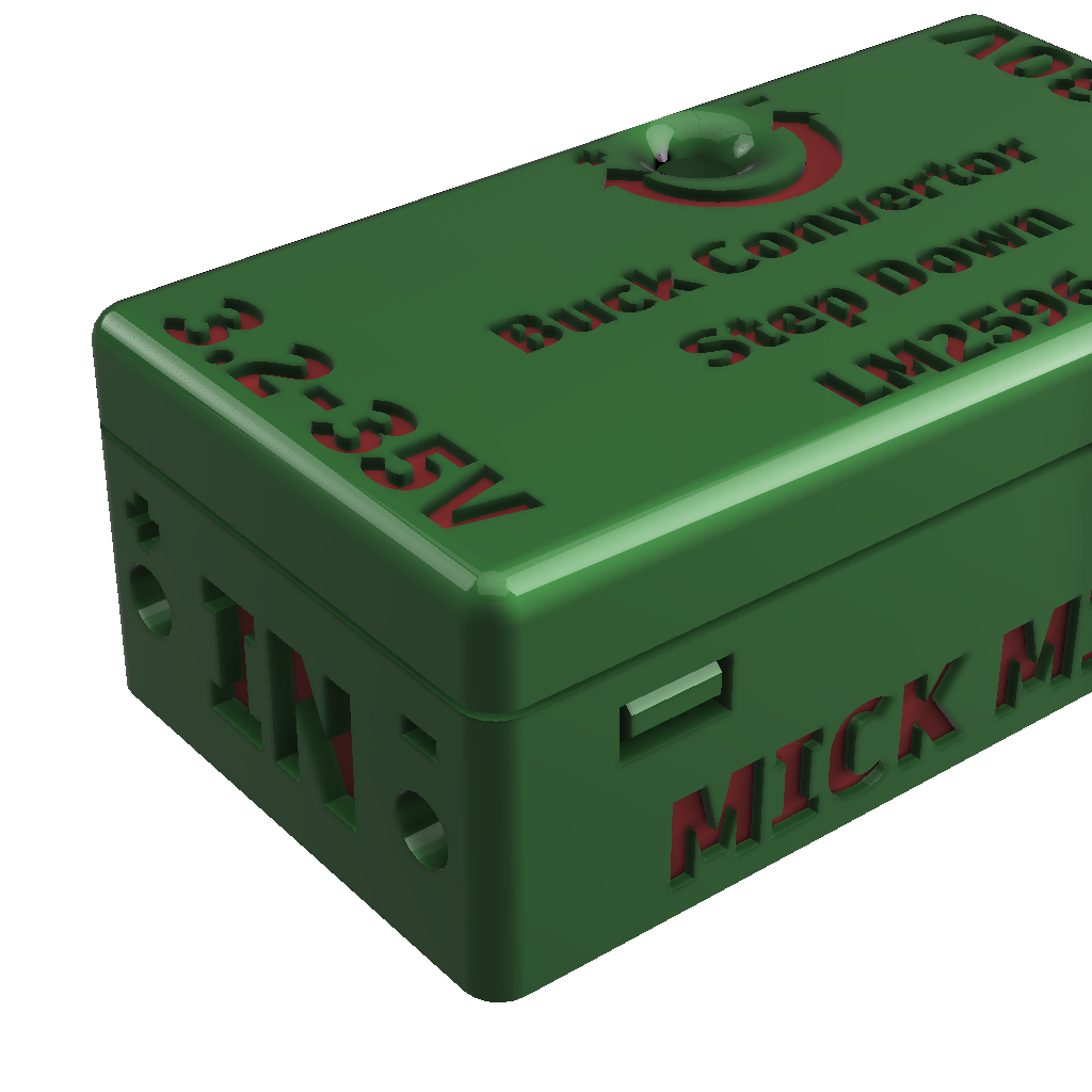 1 case box step down convertor LM2596 by Mick Download free STL