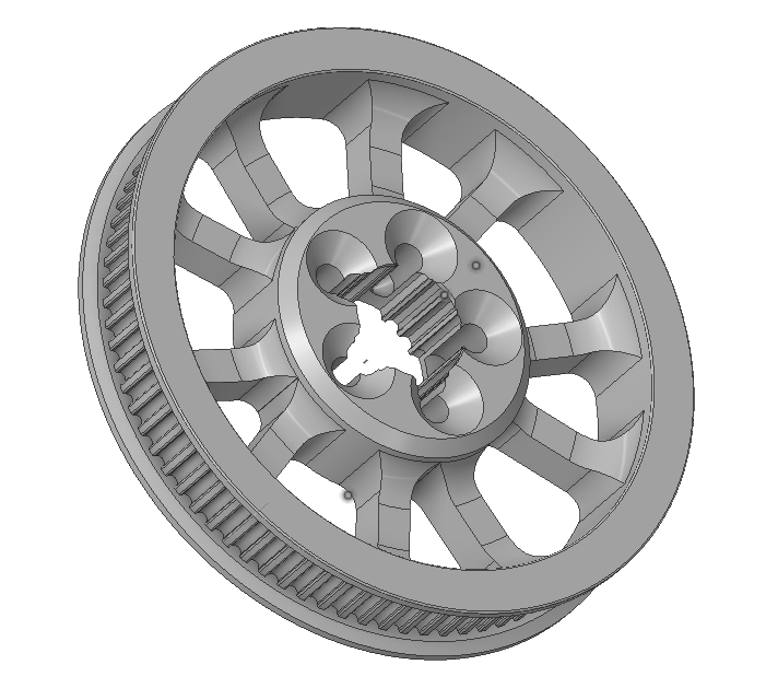 Timing Belt Pulley GT2 80t 6mm sleeve for 20t pulley for Voron   2.4