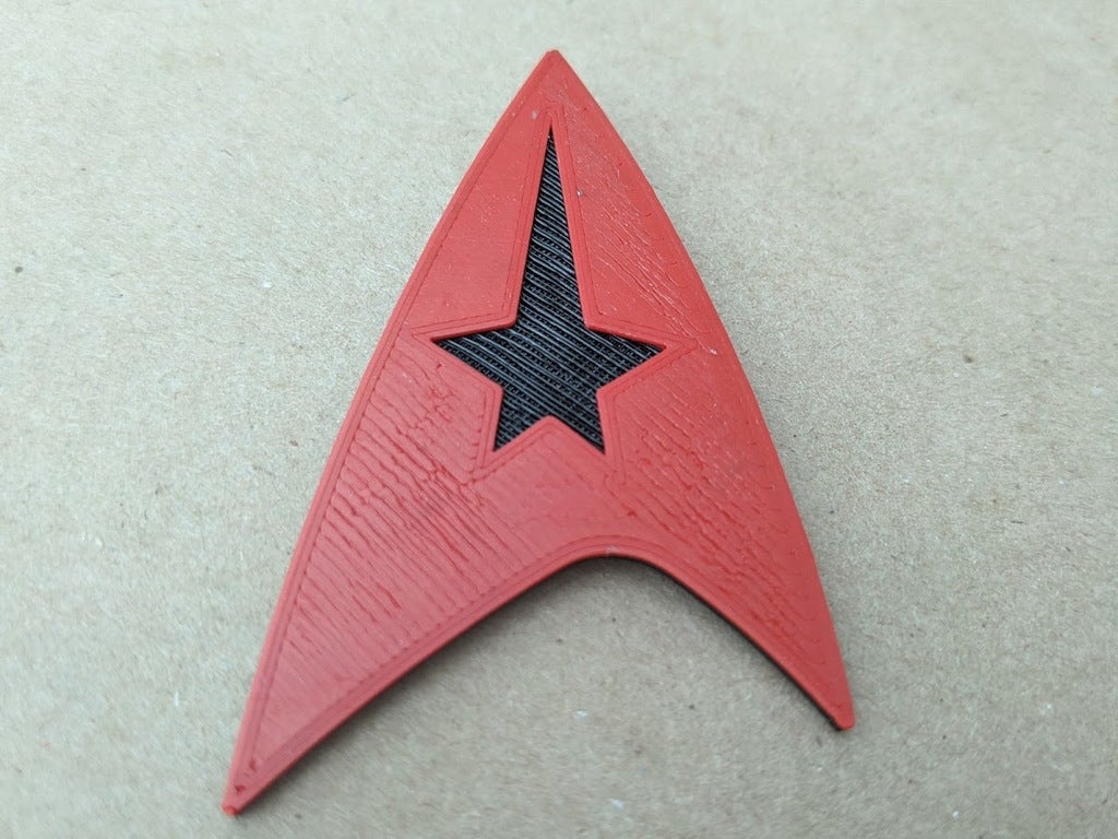 Star Trek Badge pin and two-color for M600