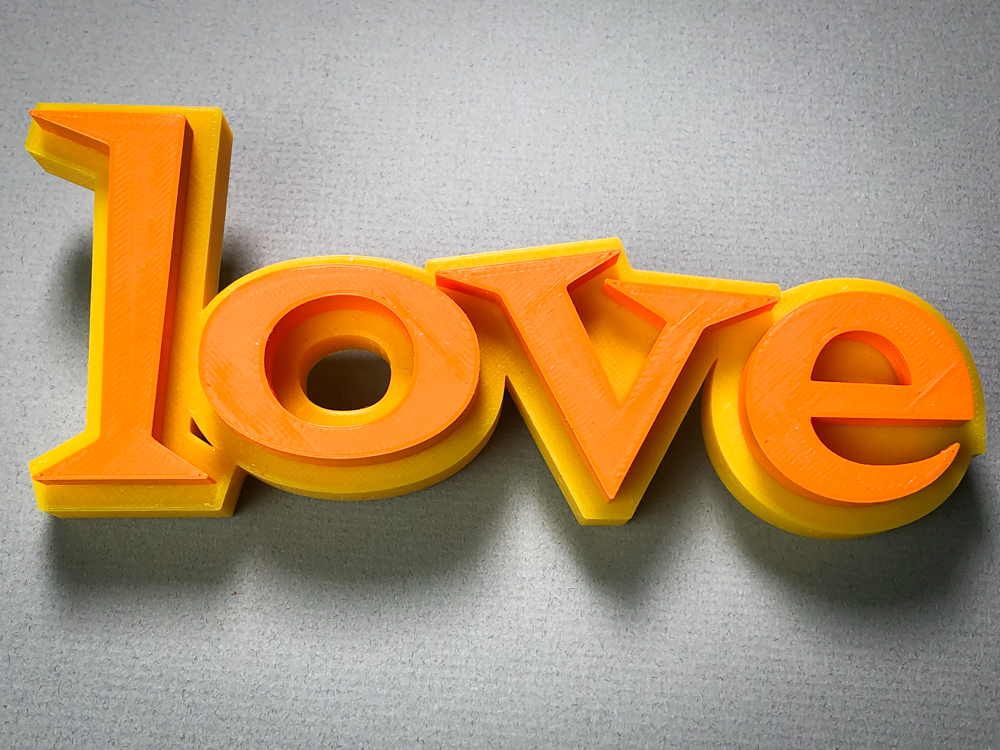 Two Color Stl Love in Two Colors by timcel | Download free STL model | Printables.com