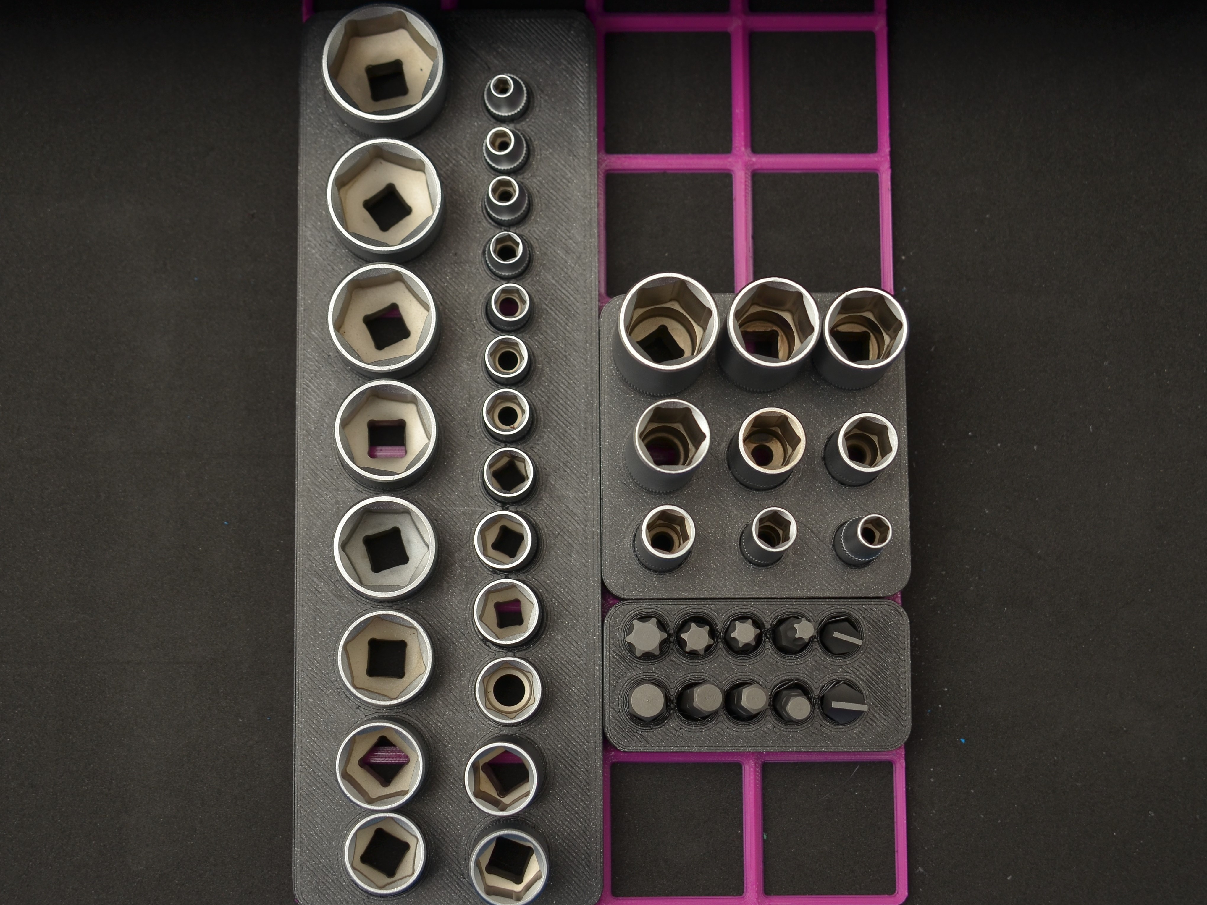 Gridfinity compatible Socket organizers for Tecpo Socket set by SQ7700