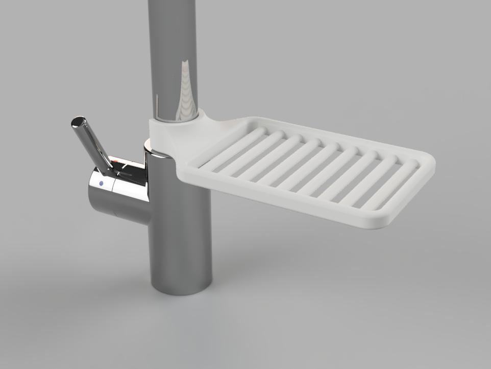 Clip On Sponge holder for kitchen faucets