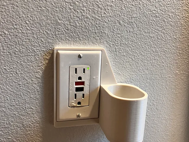 Outlet cover bathroom water pick waterpik holder