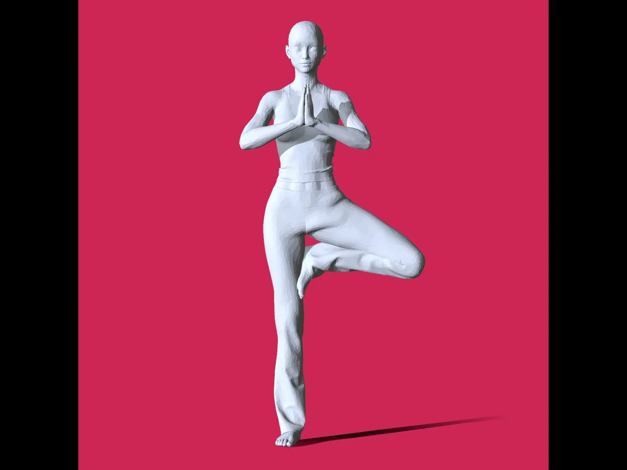 3d small person - yoga pose. 3d image. Isolated white background. |  Sculpture lessons, White figures, White people
