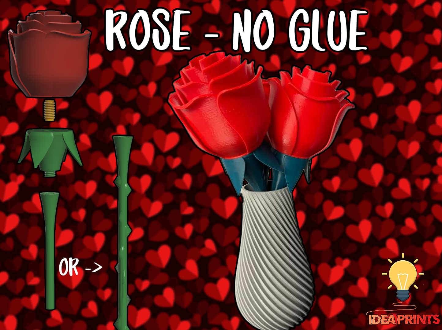 ROSE - no glue 3D model thumbnail