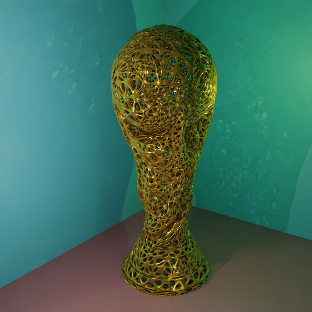 FIFA World Cup Trophy Voronoi Style