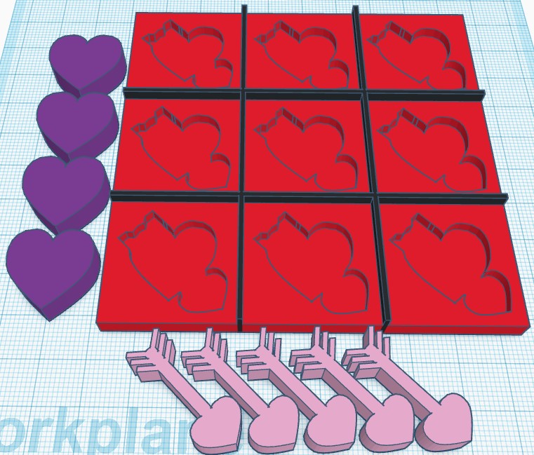 Valentine Tic Tac Toe Board