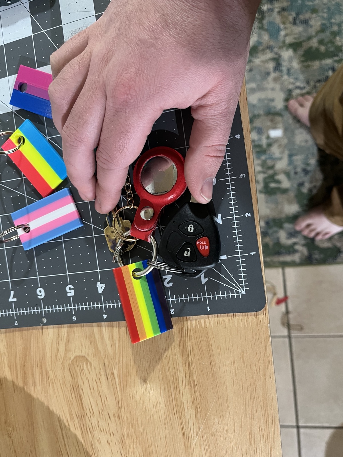 Miniatura 6 do modelo 3D Pride Flag Keychain (no AMS required)