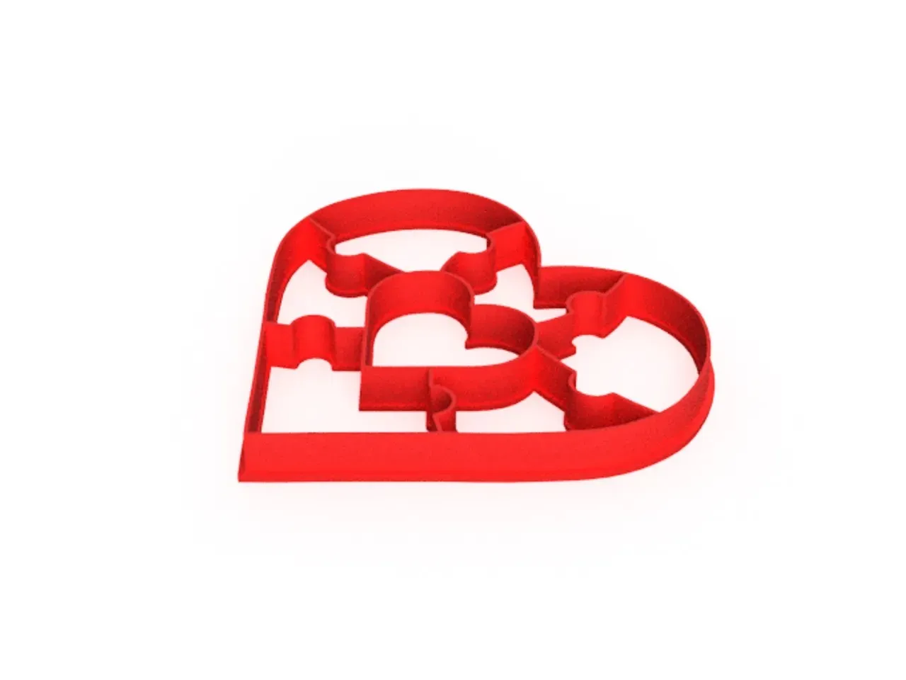 Lekue Heart Puzzle Cookie Cutter
