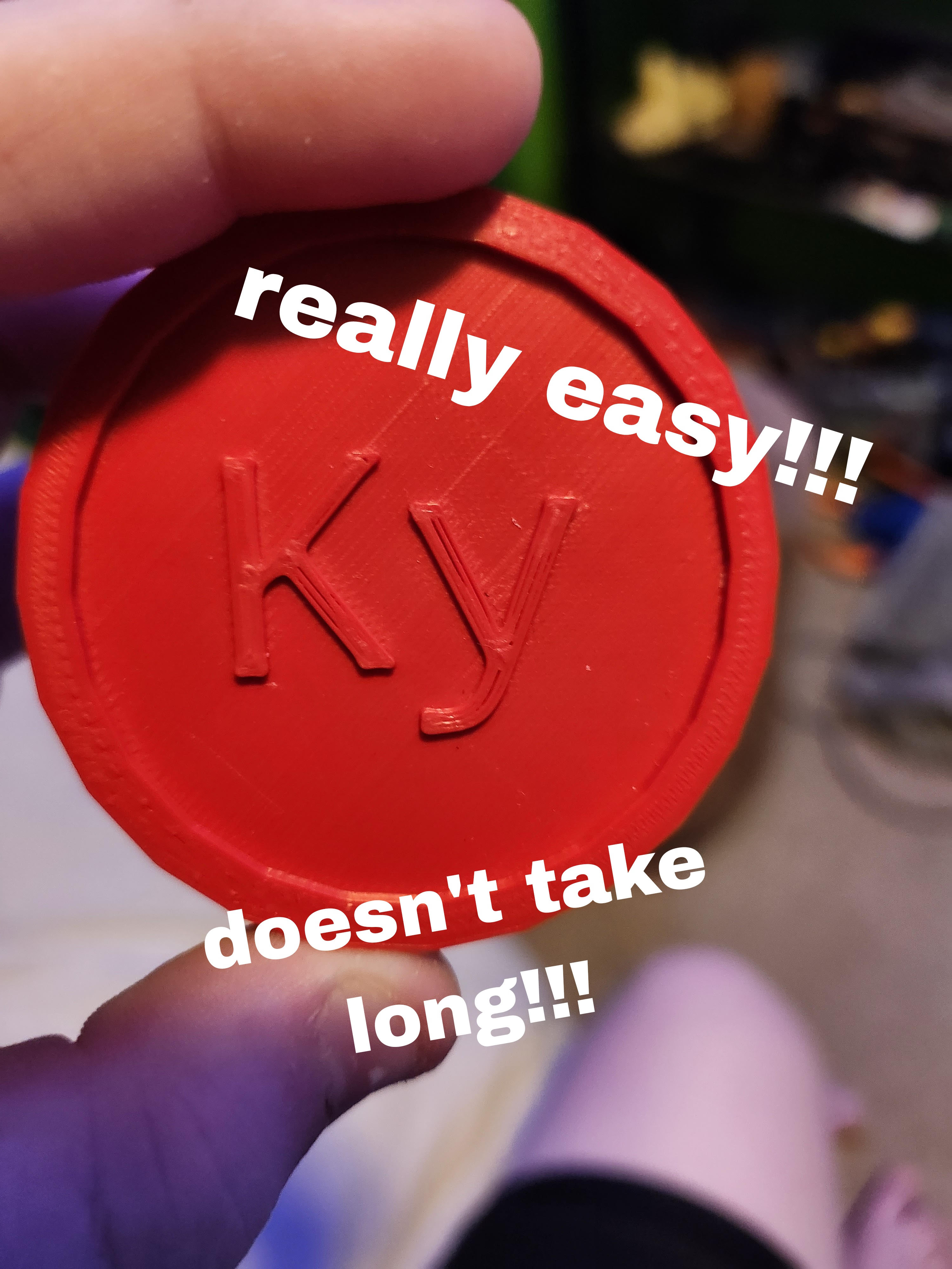 Empty coin for designing
