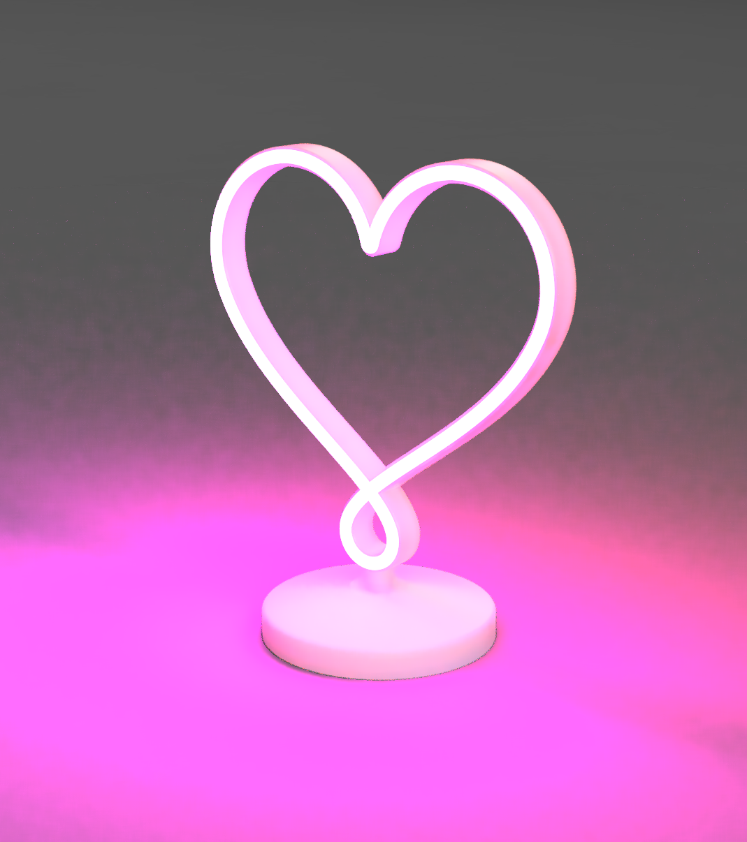 Neon Heart Infinite Love By Pinkraven 