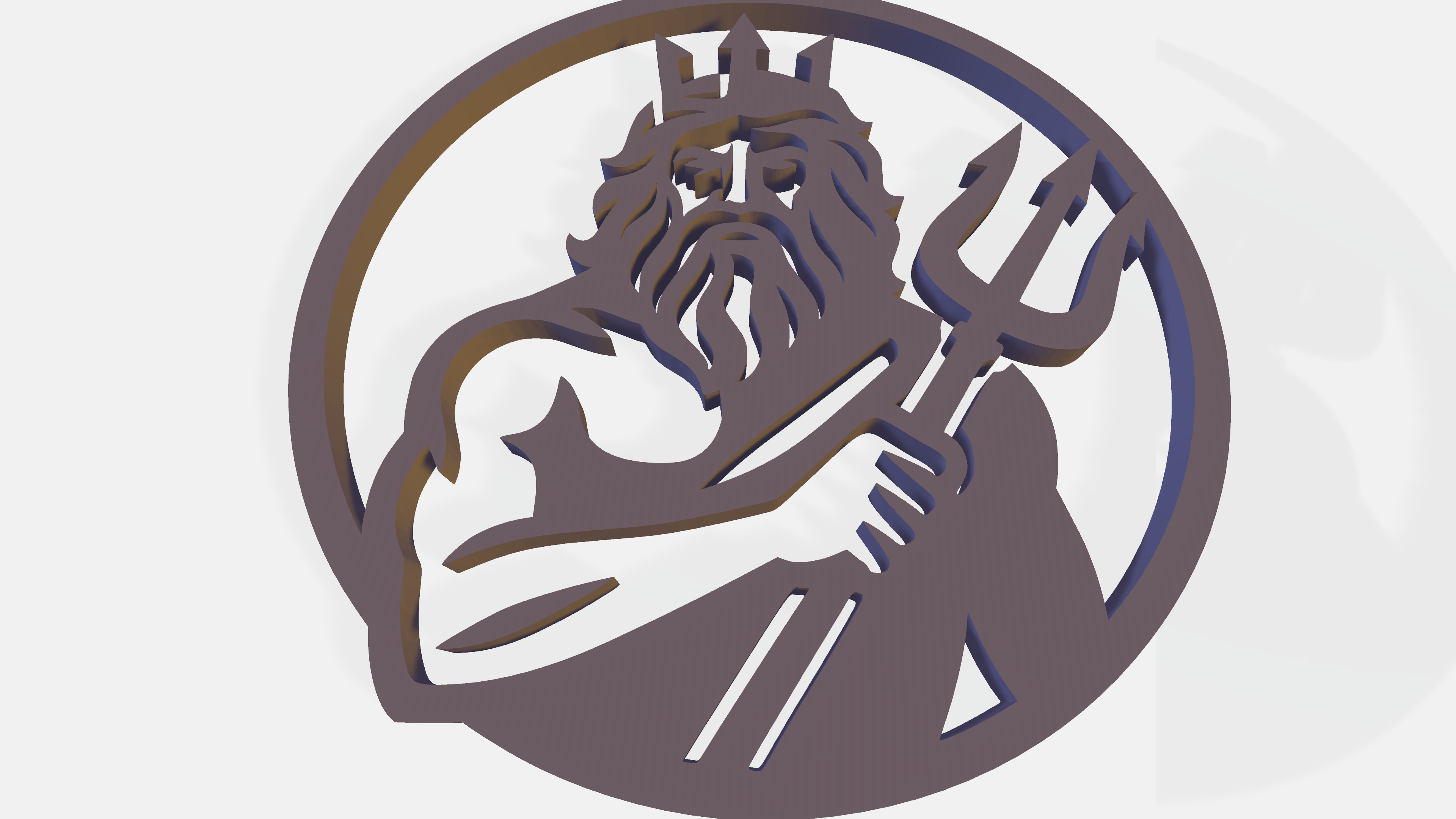 Emblemat Posejdona – Mityczna Dekoracja/ Poseidon Emblem Wall Art-Mythical Decor — thumbnail 2