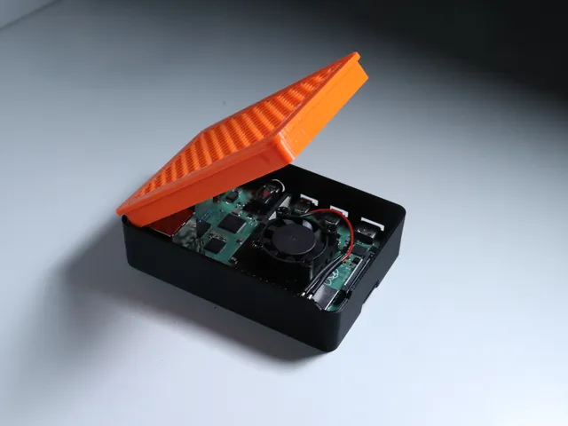 Rasberry Pi 4 Model B Case with snap fit mesh lid