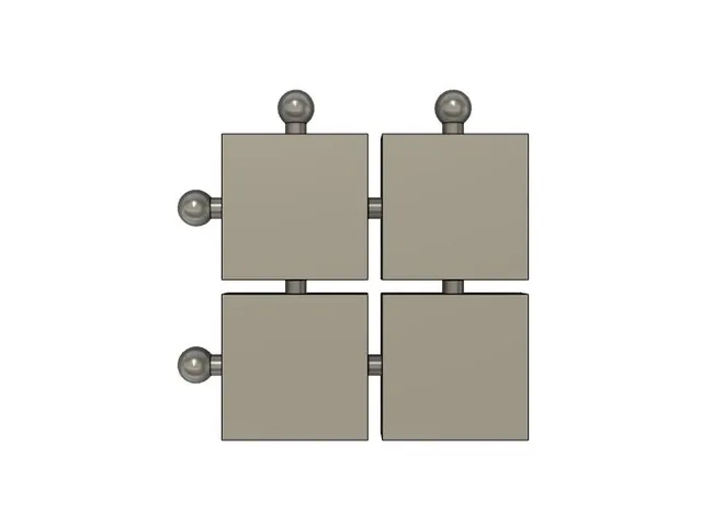 Square tiles with spherical connection