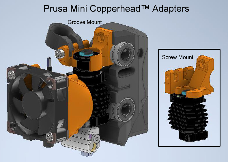 Prusa Mini Copperhead™ Hotend Adapters