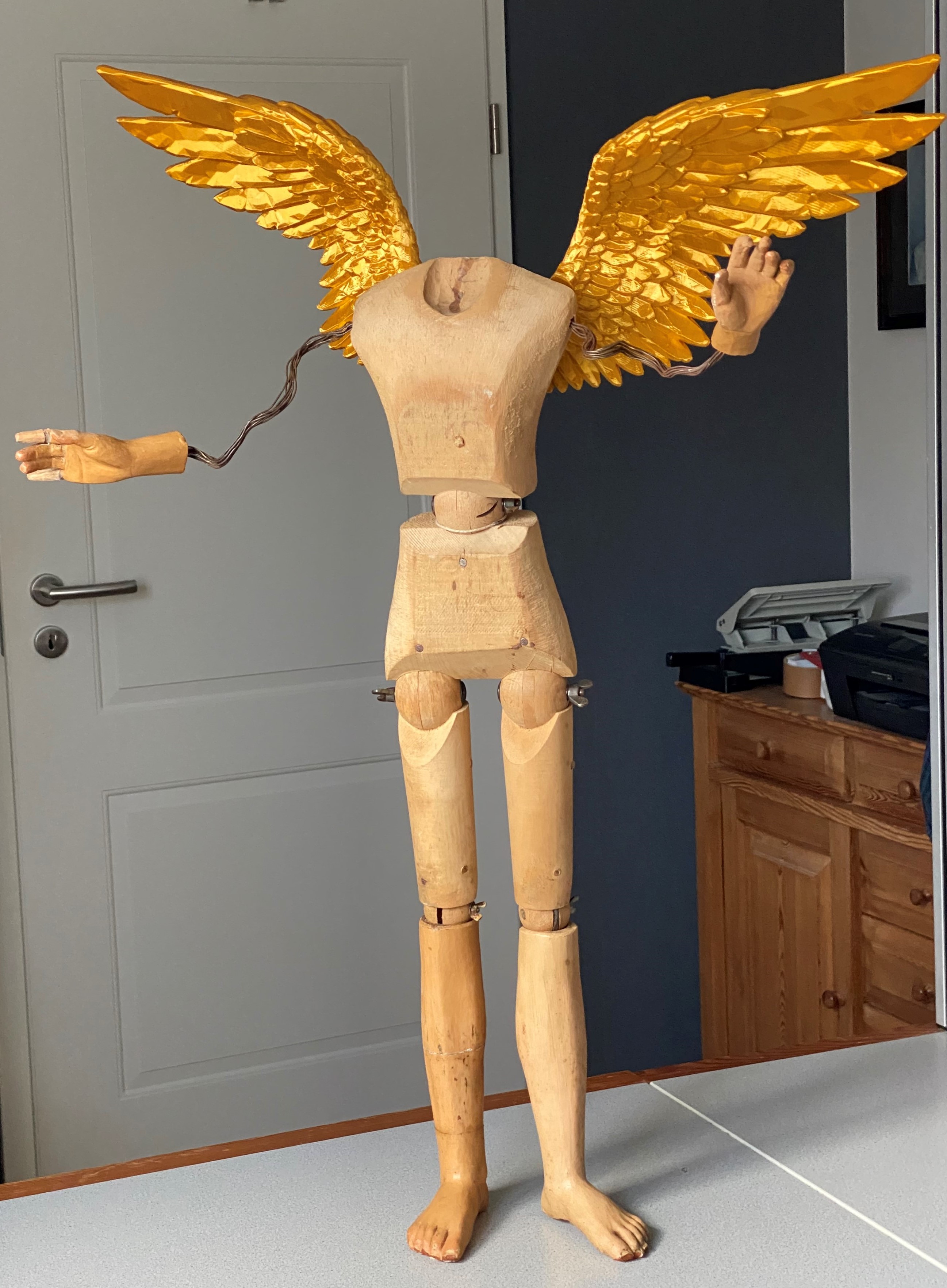 New Wings for our Christmas Announcement Angel