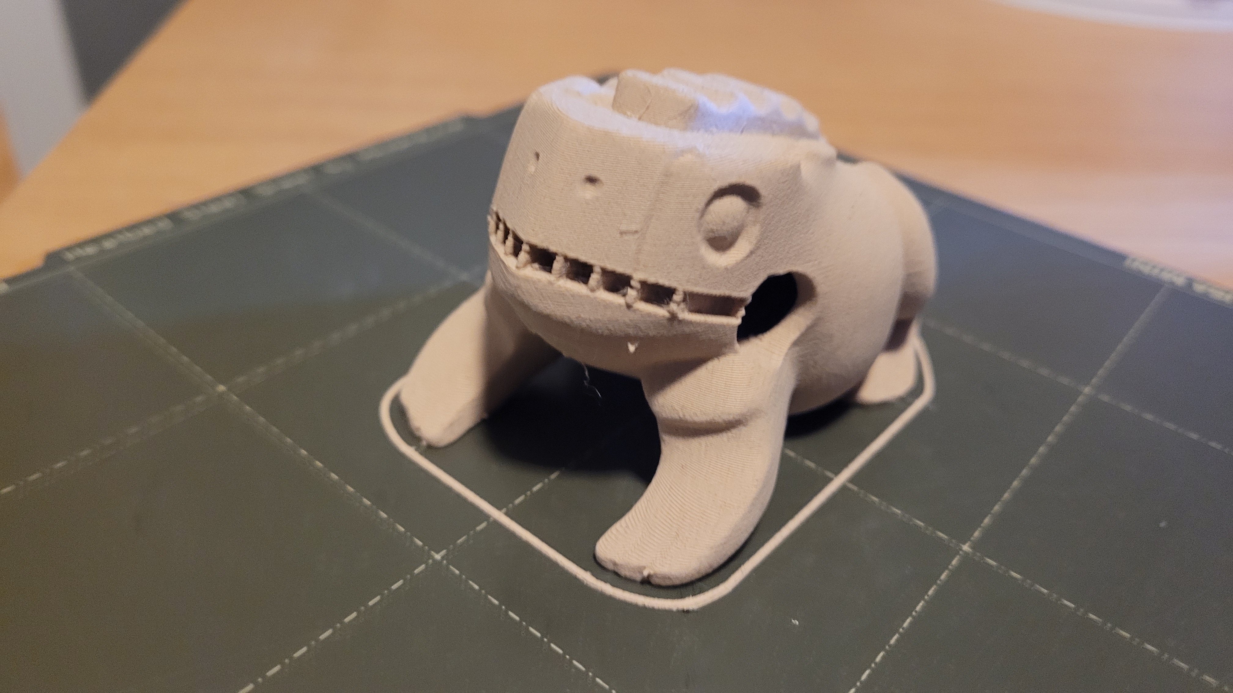 Percussion frog with cutaway support 3D model thumbnail