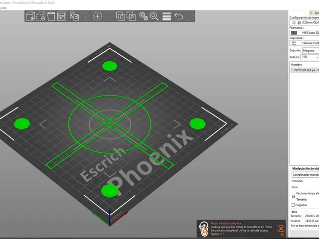 Pattern to align bed and corners testing