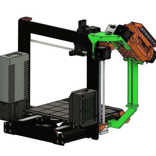 MMU2 / MMU3 Front Mount for Prusa i3 MK3s to MK4s (with old frame) by ...