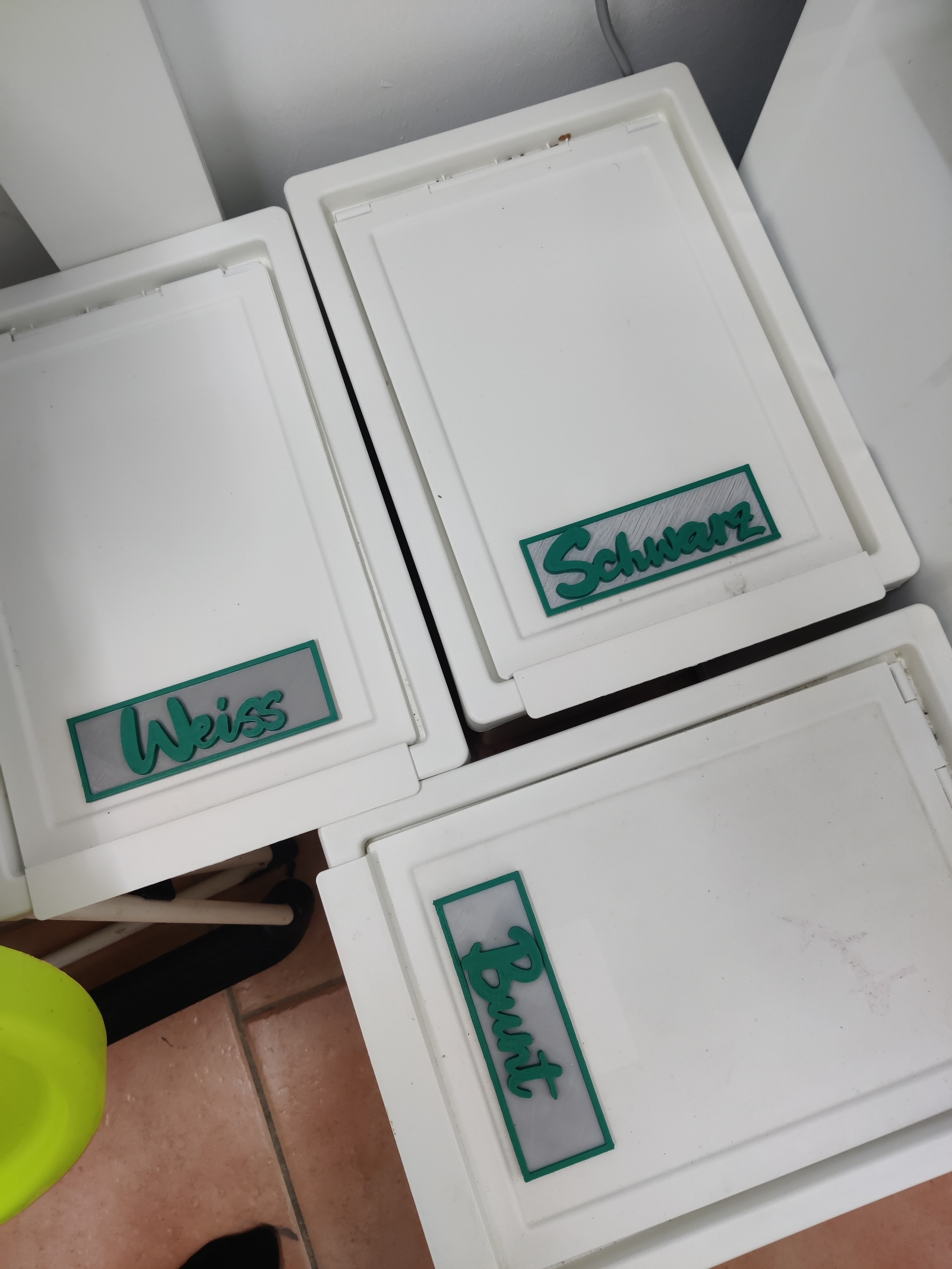 Label Schilder für Schutzwäsche Wäschekorb