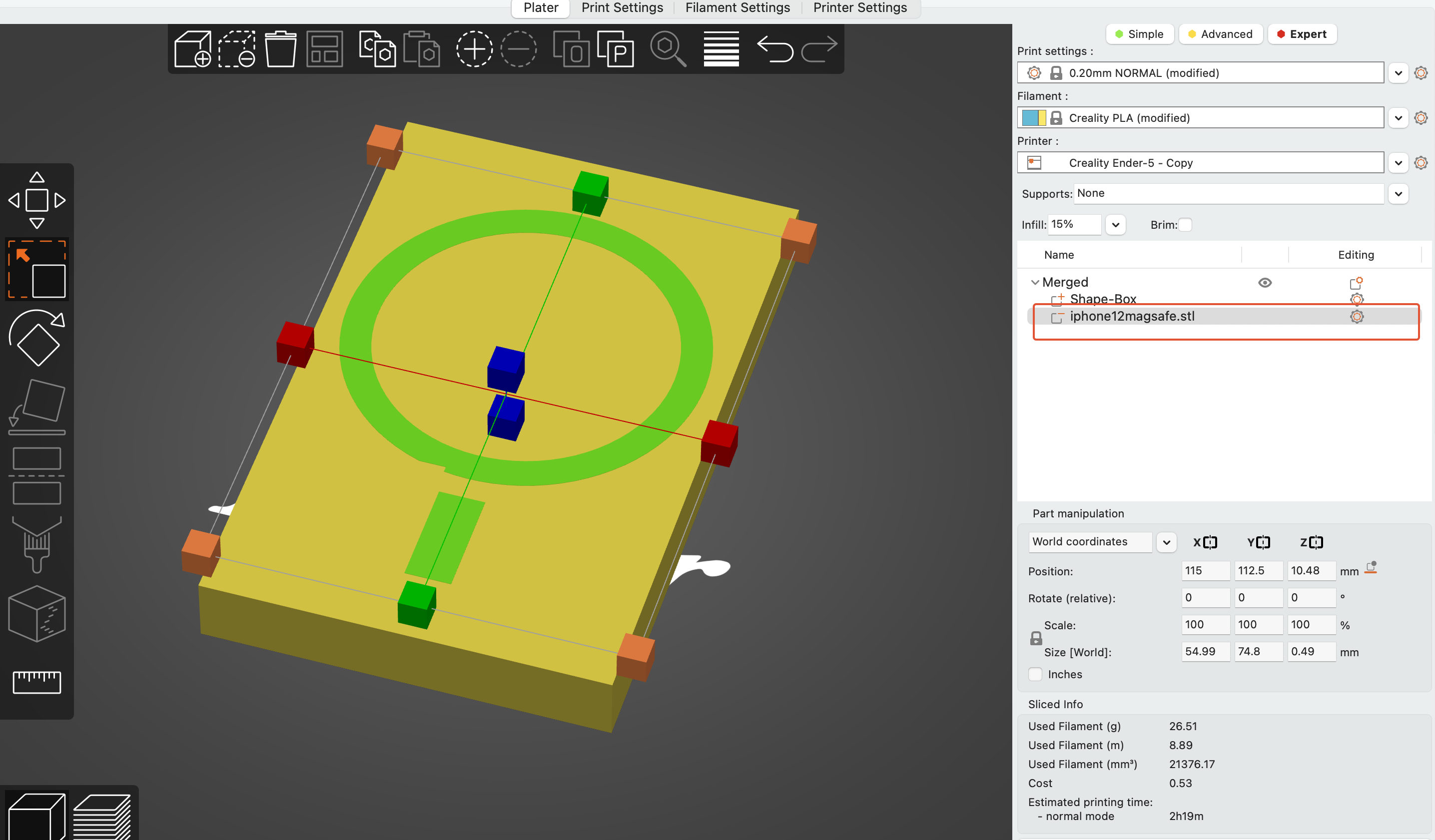 Miniatura 2 do modelo 3D iPhone Magsafe Template