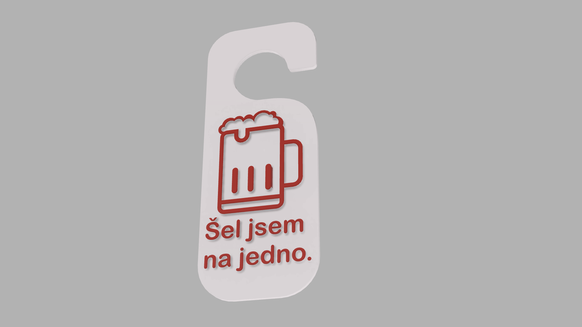 Visačka na dveře - Šel jsem na pivo