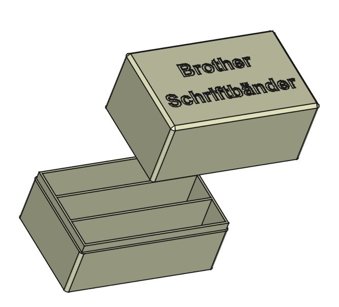 Box for Brother P-touch cartridges  //  Box für Brother P-touch Kassetten