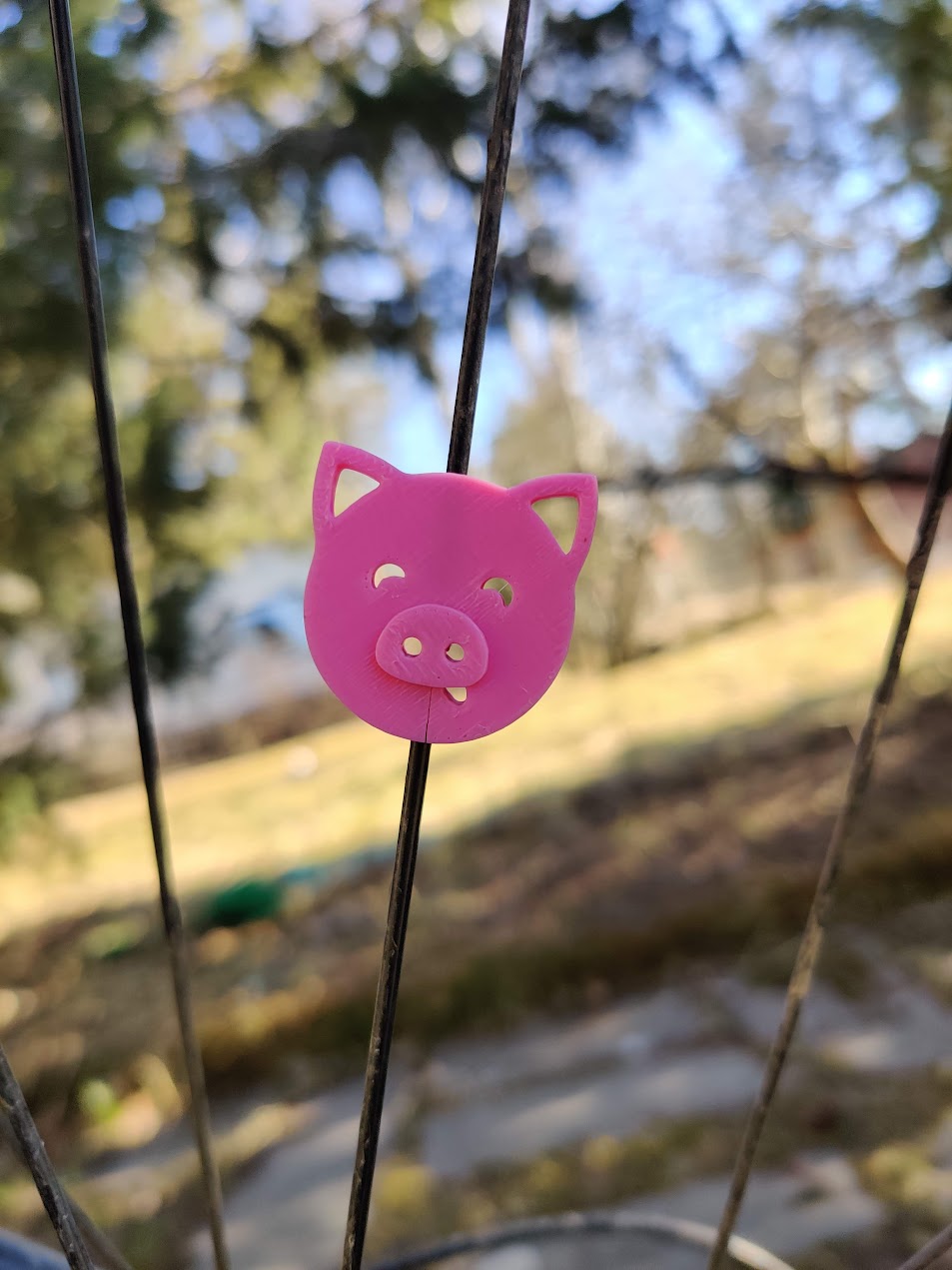 Pig head bicycle spoke decoration