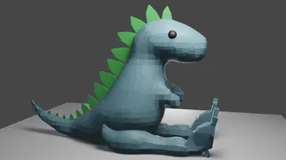 Sitting Dino | Low-Poly