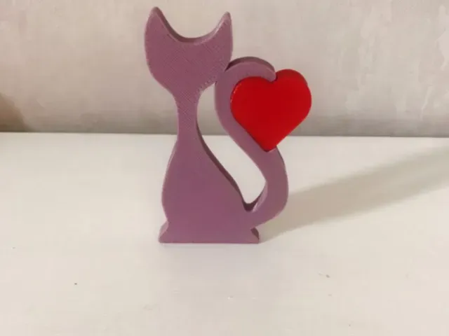 Cat with heart