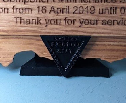 Ejection Sign Plaque Stand