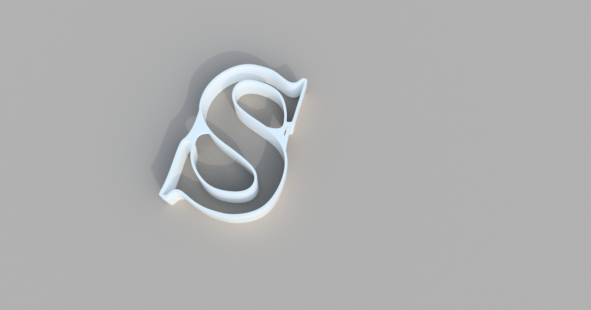 Emporte-pièce (cookie cutter) Lettre T by Dic87, Download free STL model