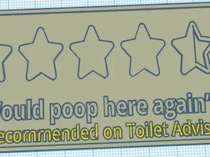 Remix of "Would poop here agian" sign