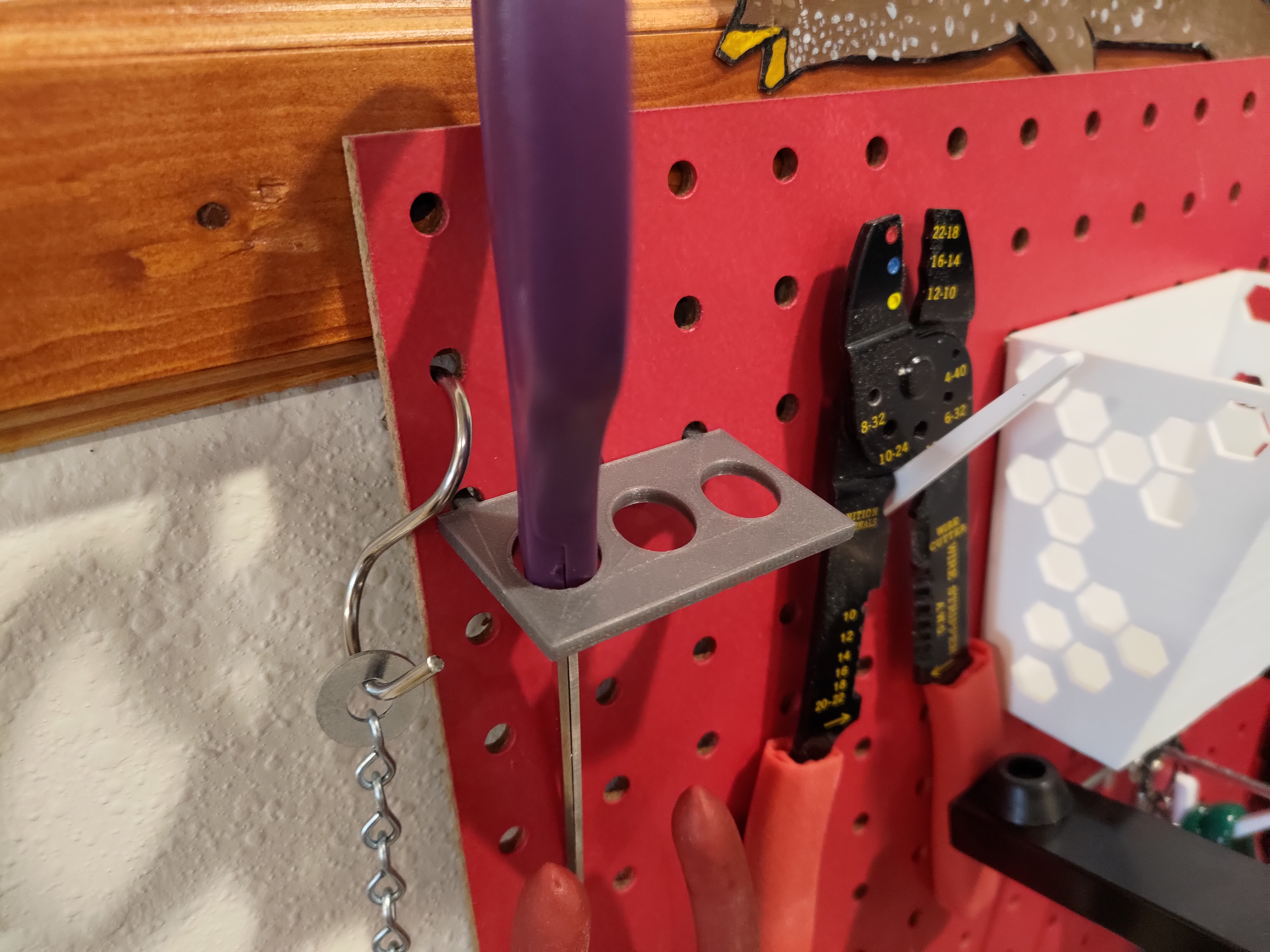 Peg Board Scissors Holder